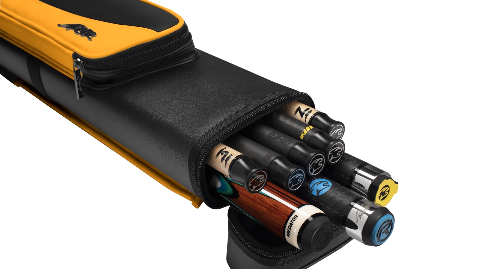 Predator Roadline Black/Yellow Hard Pool Cue Case - 3 Butts x 5 Shafts