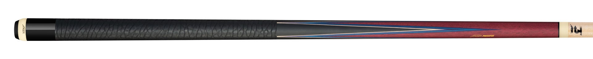 Predator 4 Point Sneaky Pete Purple Heart / Blue Points Elephant Pattern Leather Wrap Pool Cue  | Official USA Site