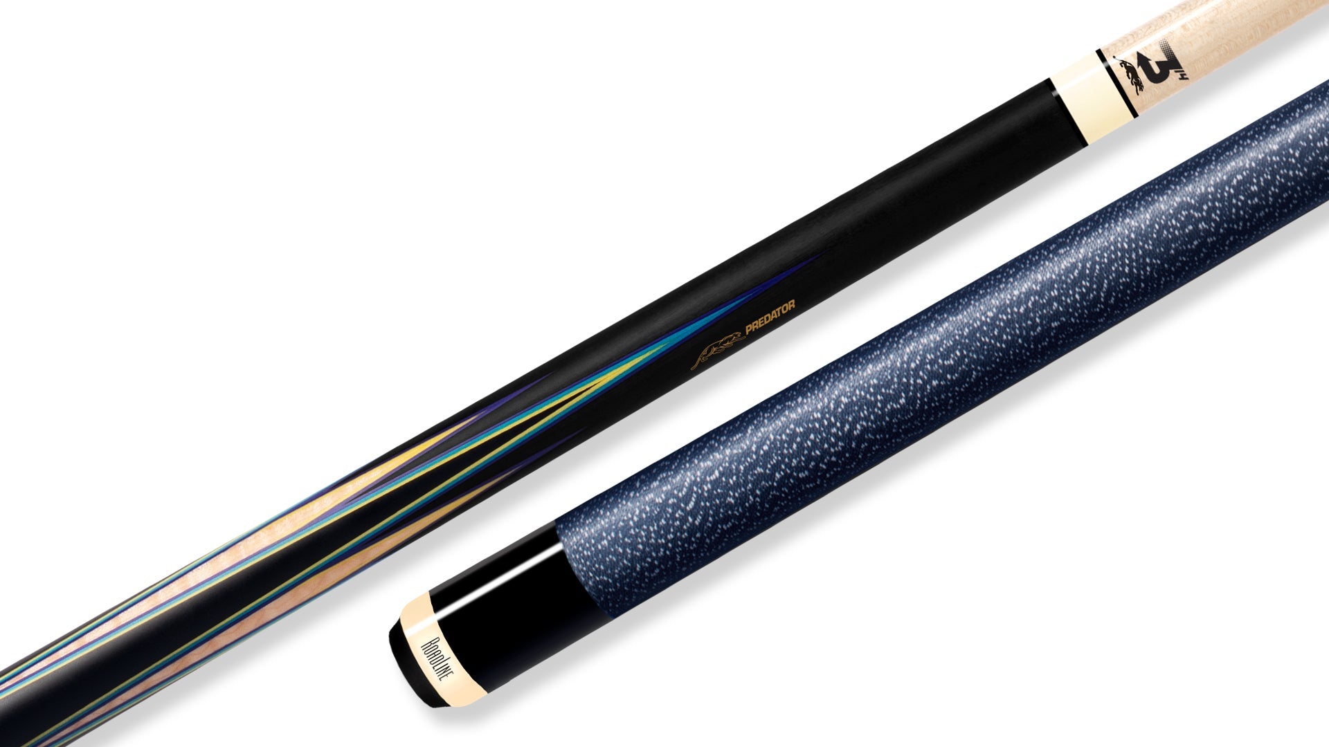 Predator 8 Point Sneaky Pete Black/Curly/Blue Points Linen Wrap Pool Cue   | Official USA Site