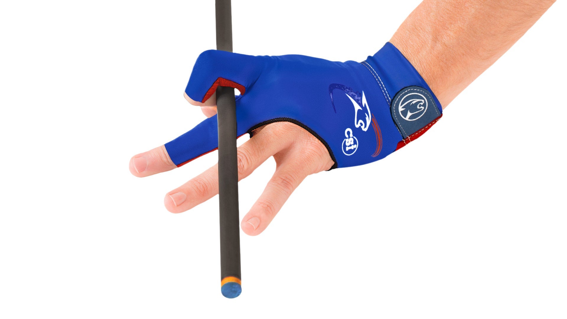 Predator Second Skin Billiard Glove  USPBS Blue and Red - Left Hand