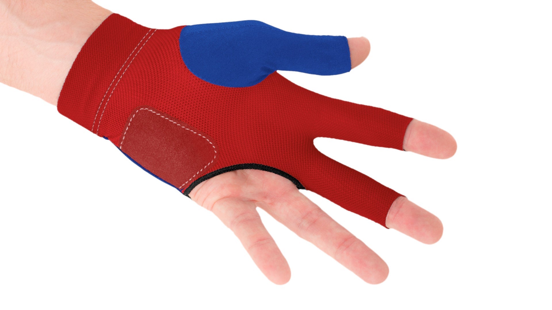 Predator Second Skin Billiard Glove  USPBS Blue and Red - Left Hand