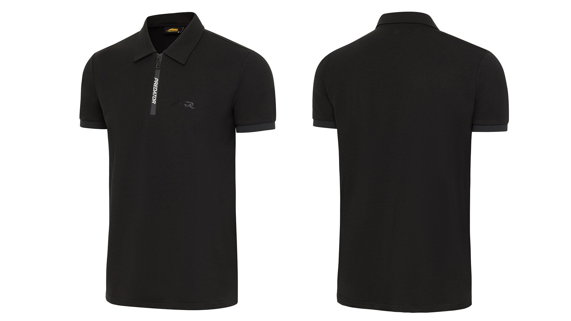 Predator Black Polo with Zipper