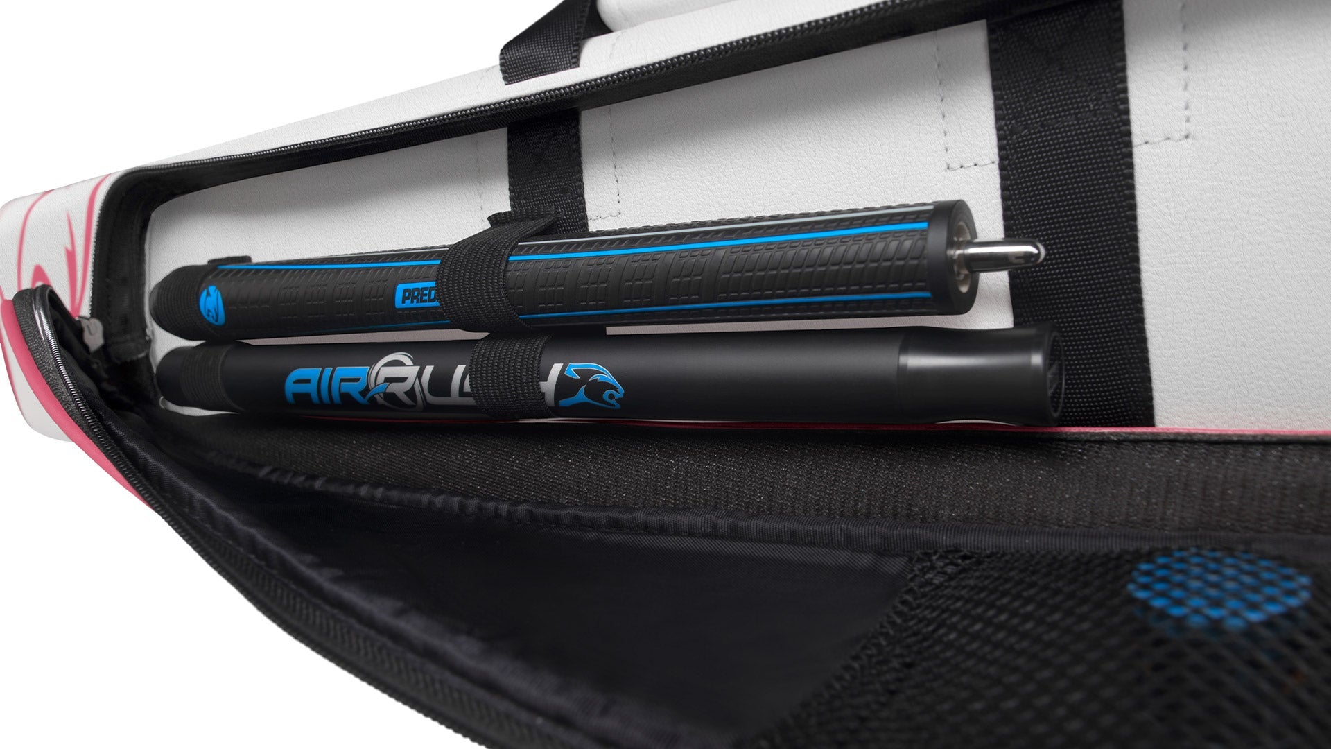 Predator Roadline White and Pink Pool Cue Hard Case - 3 Butts x 5 Shafts