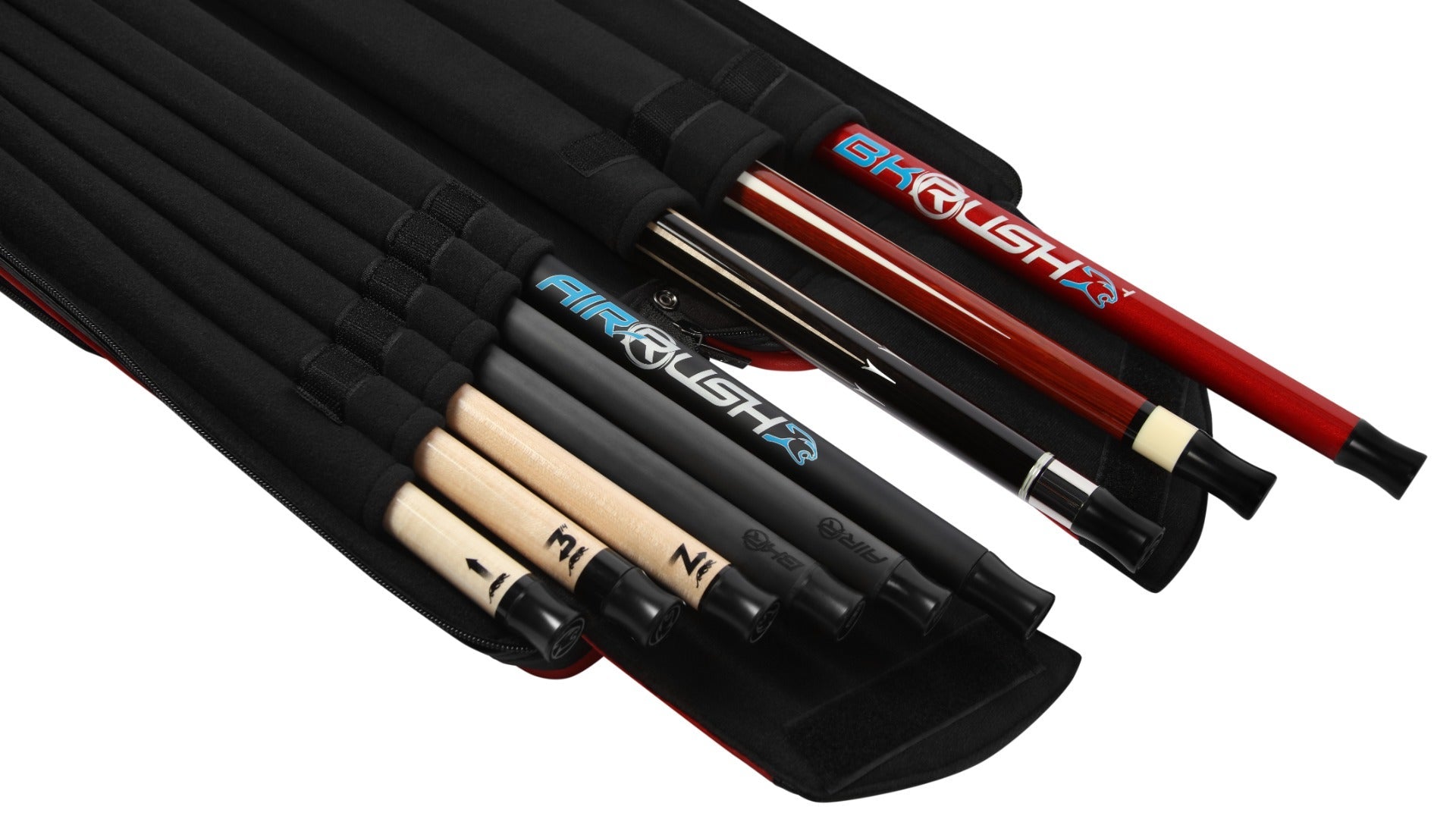 Predator Roadline Black/Red Pool Cue Case - 3 Butts x  6 Shafts
