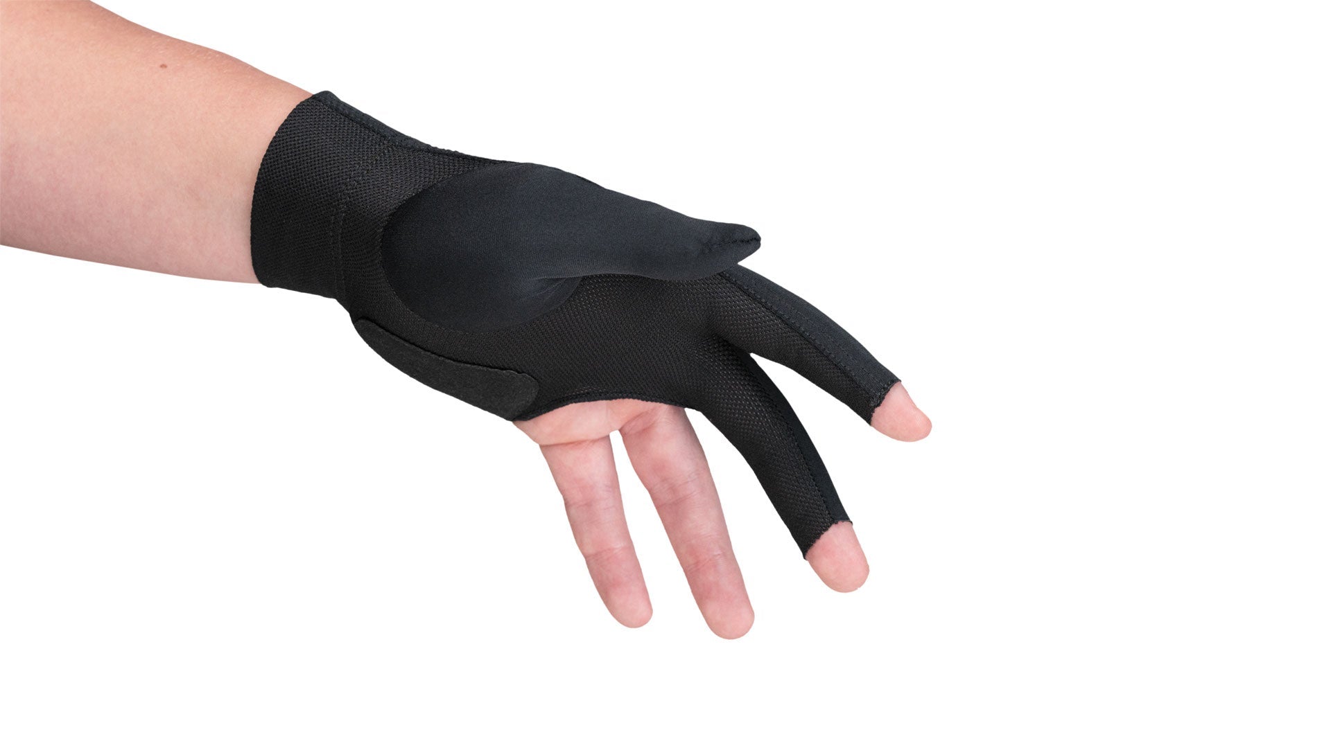 Predator Second Skin Black &amp; Yellow Billiard Glove with Closed Thumb - Left Hand