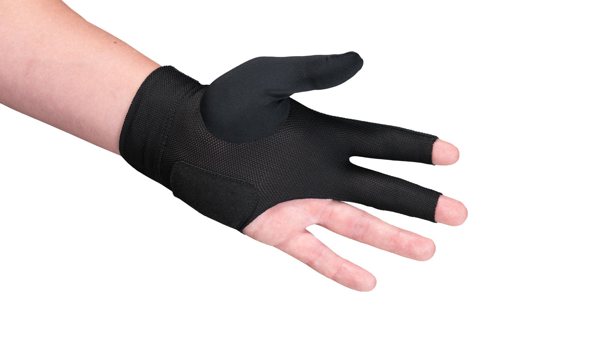 Predator Second Skin Black &amp; Yellow Billiard Glove with Closed Thumb - Left Hand
