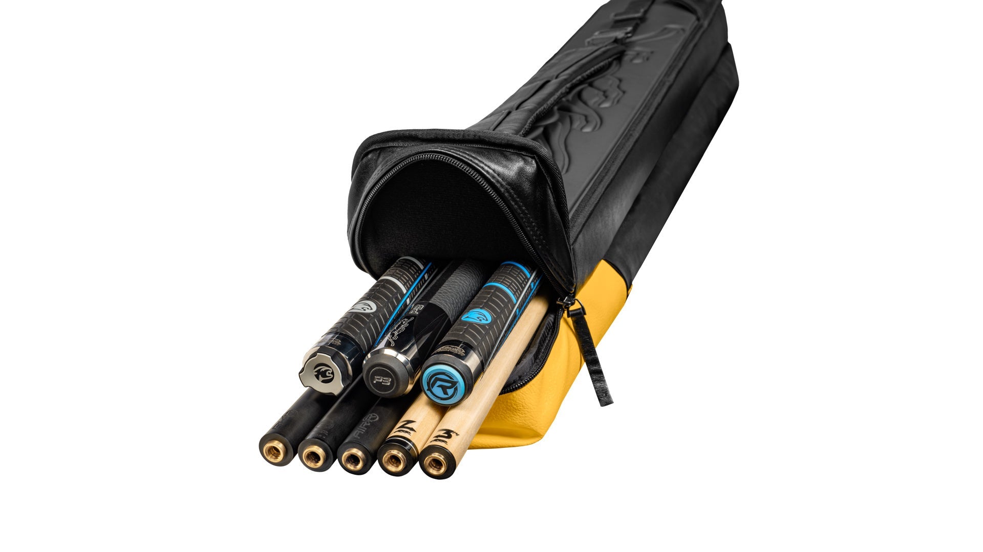 Predator Urbain  Black and Yellow Hard Pool Cue Case - 3 Butts x 5 Shafts