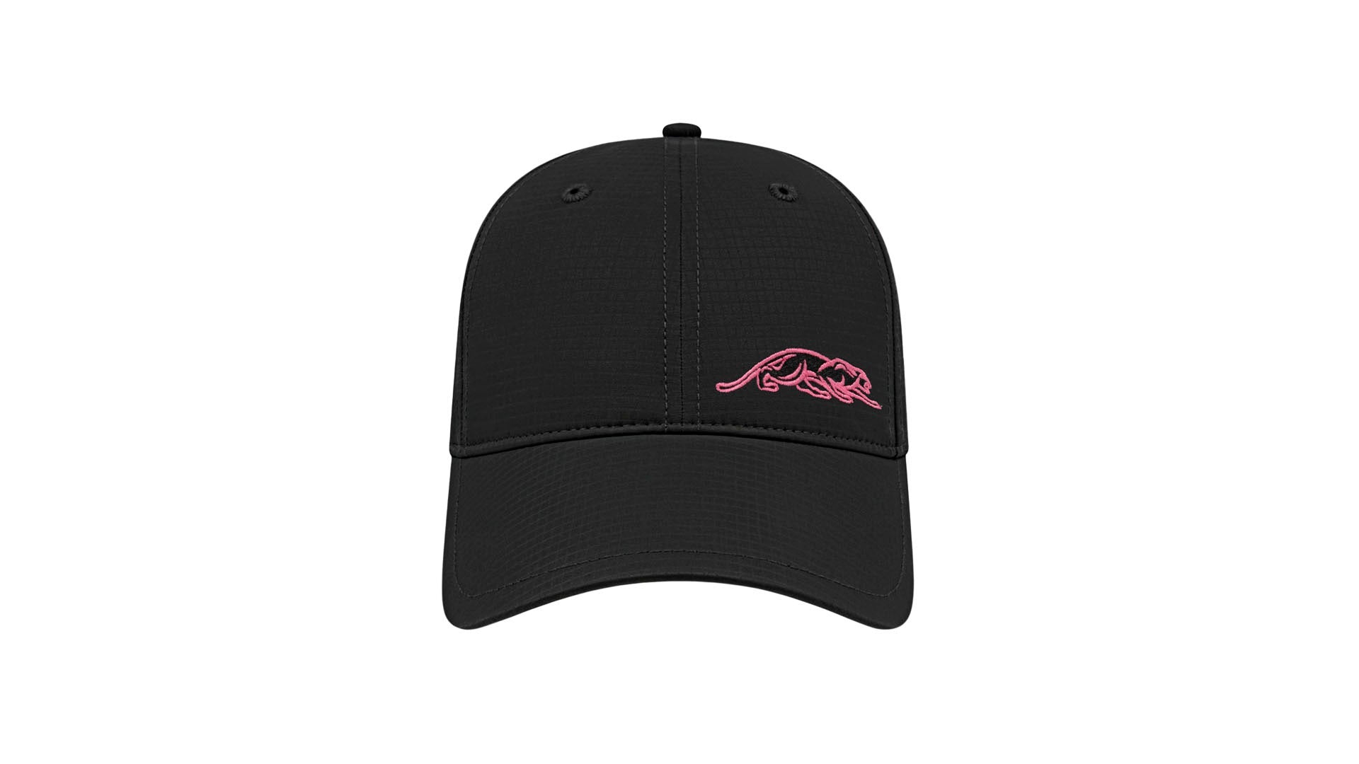 Predator Black Billiard Hat with Pink Embroidered Panther - One Size Fits All