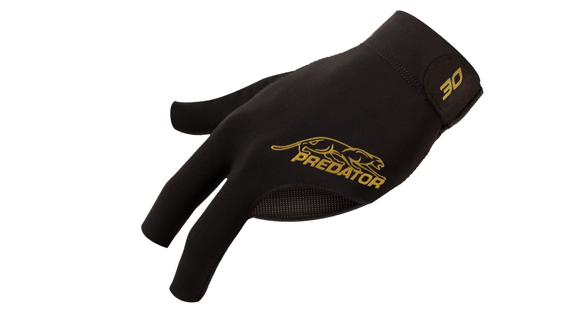 Predator Second Skin Black &amp; Gold Billiard Glove 30th Anniversary - Left Hand