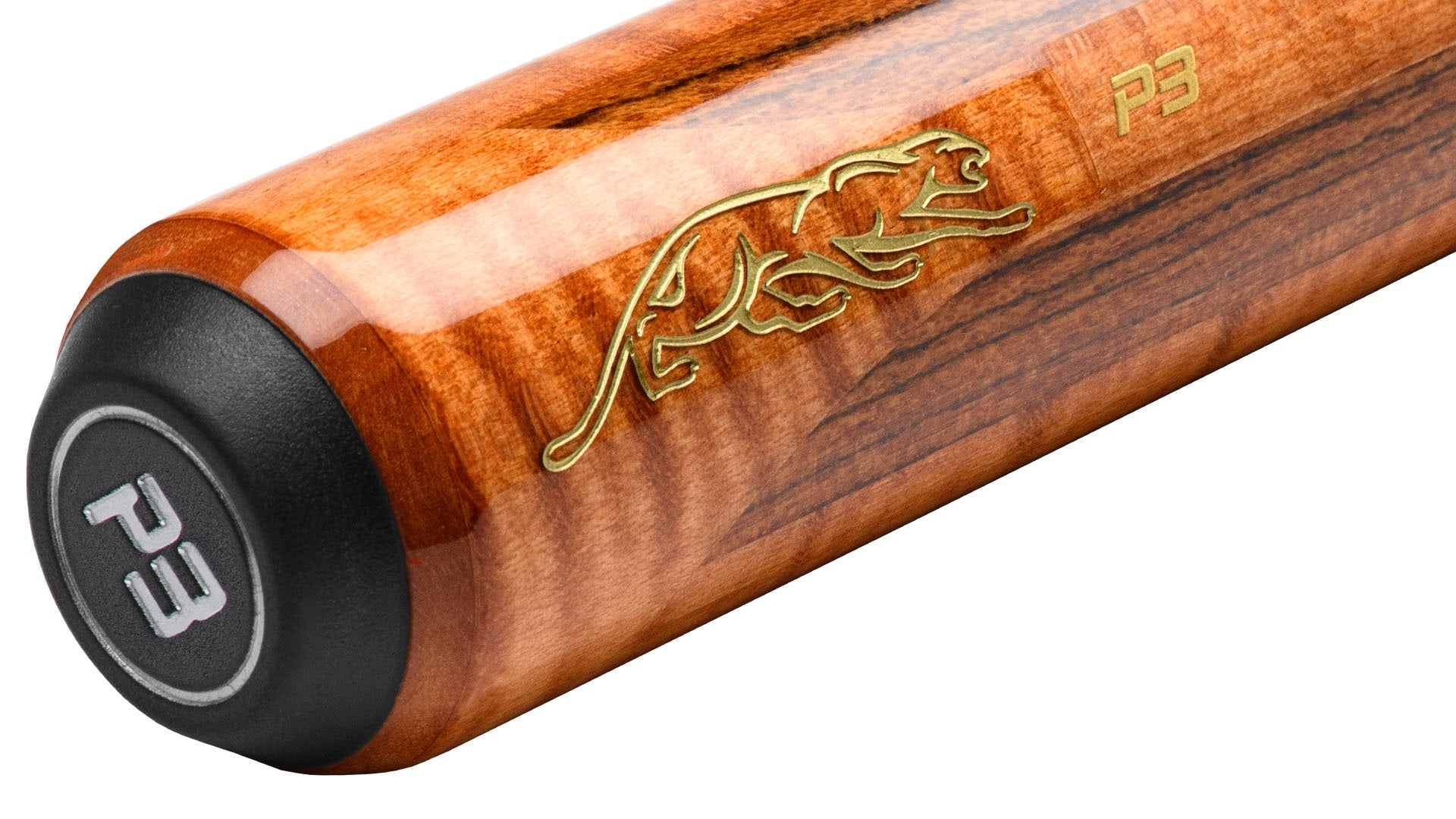 Predator P3 Aura Golden Stained Curly Maple &amp; Bocote Pool Cue - No Wrap | Billiard Cue Stick  | Official USA Site