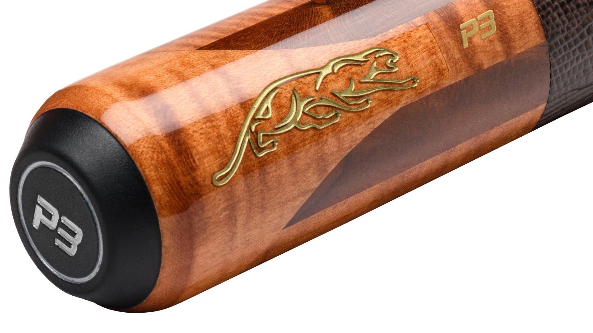 Predator P3 Aura Golden Stained Curly Maple &amp; Bocote Pool Cue - Leather Wrap | Billiard Cue Stick  | Official USA Site