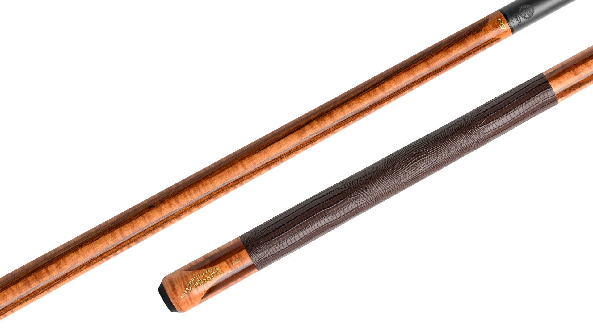 Predator P3 Aura Golden Stained Curly Maple &amp; Bocote Pool Cue - Leather Wrap | Billiard Cue Stick  | Official USA Site