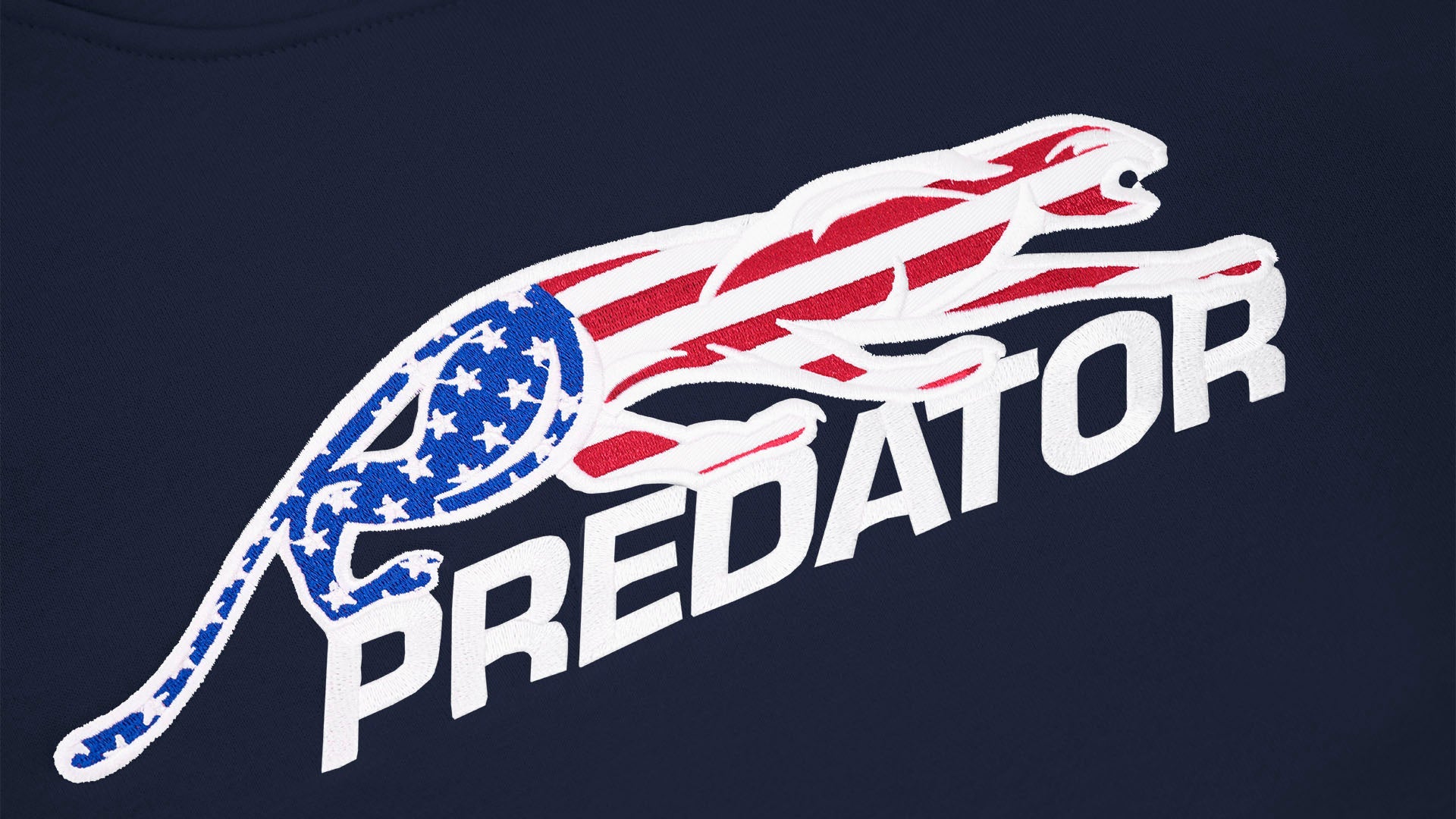 Predator Navy Blue Hoodie with Embroidered USA Logo