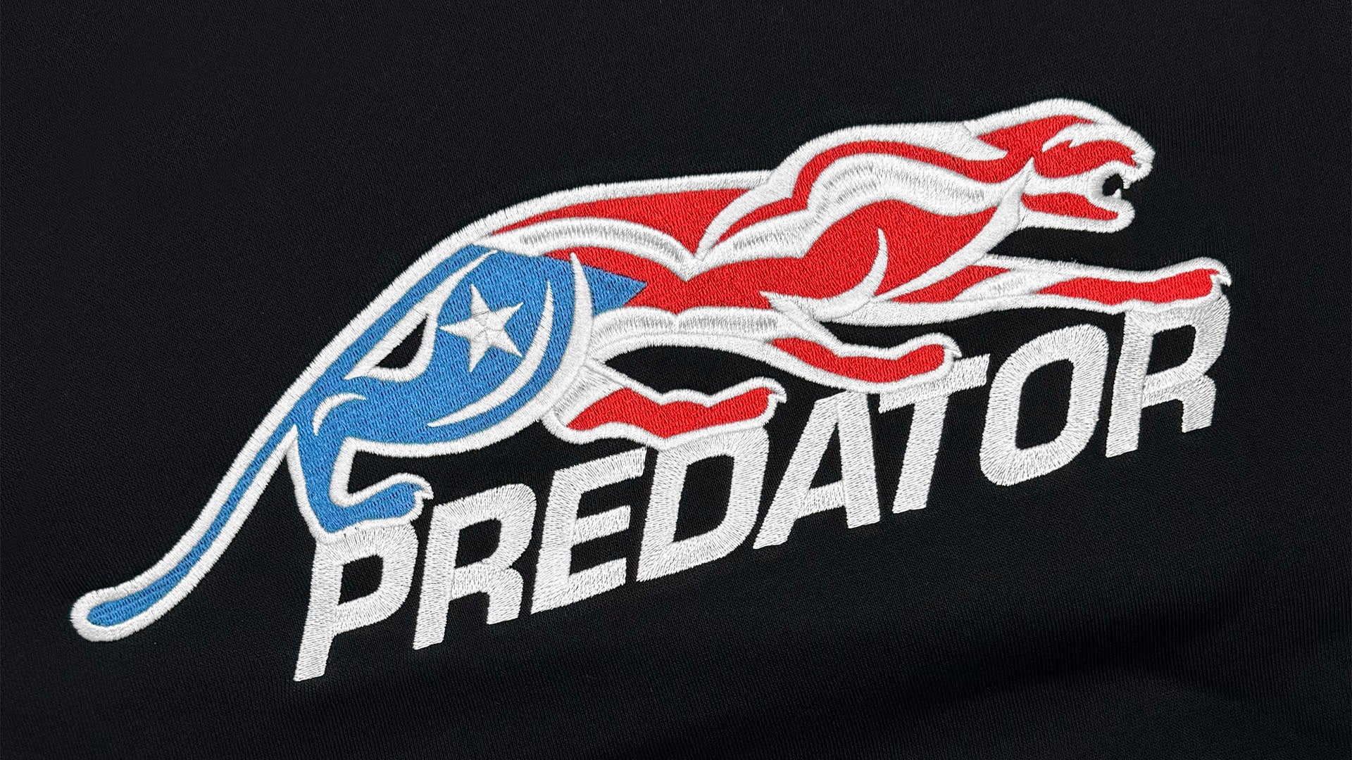 Predator Black Hoodie with Embroidered Puerto Rico Logo