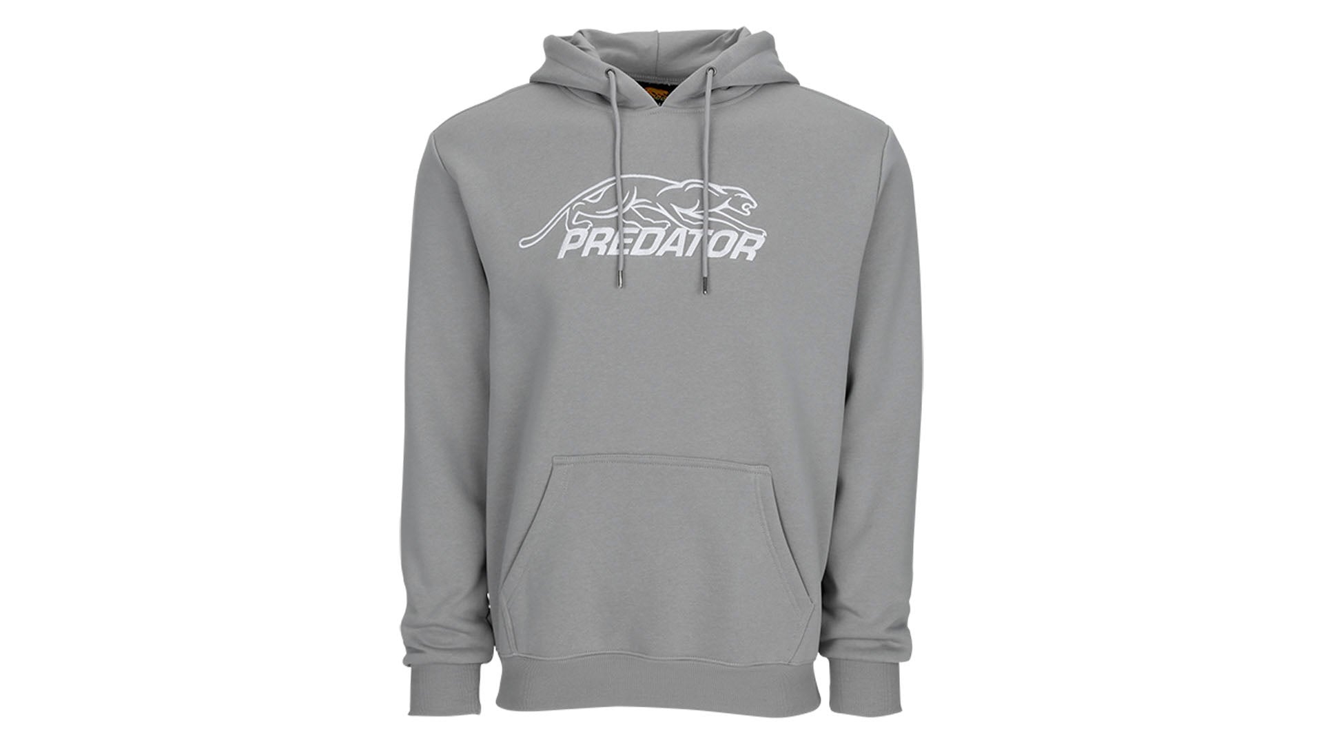 Predator Gray Hoodie with White Embroidered Logo