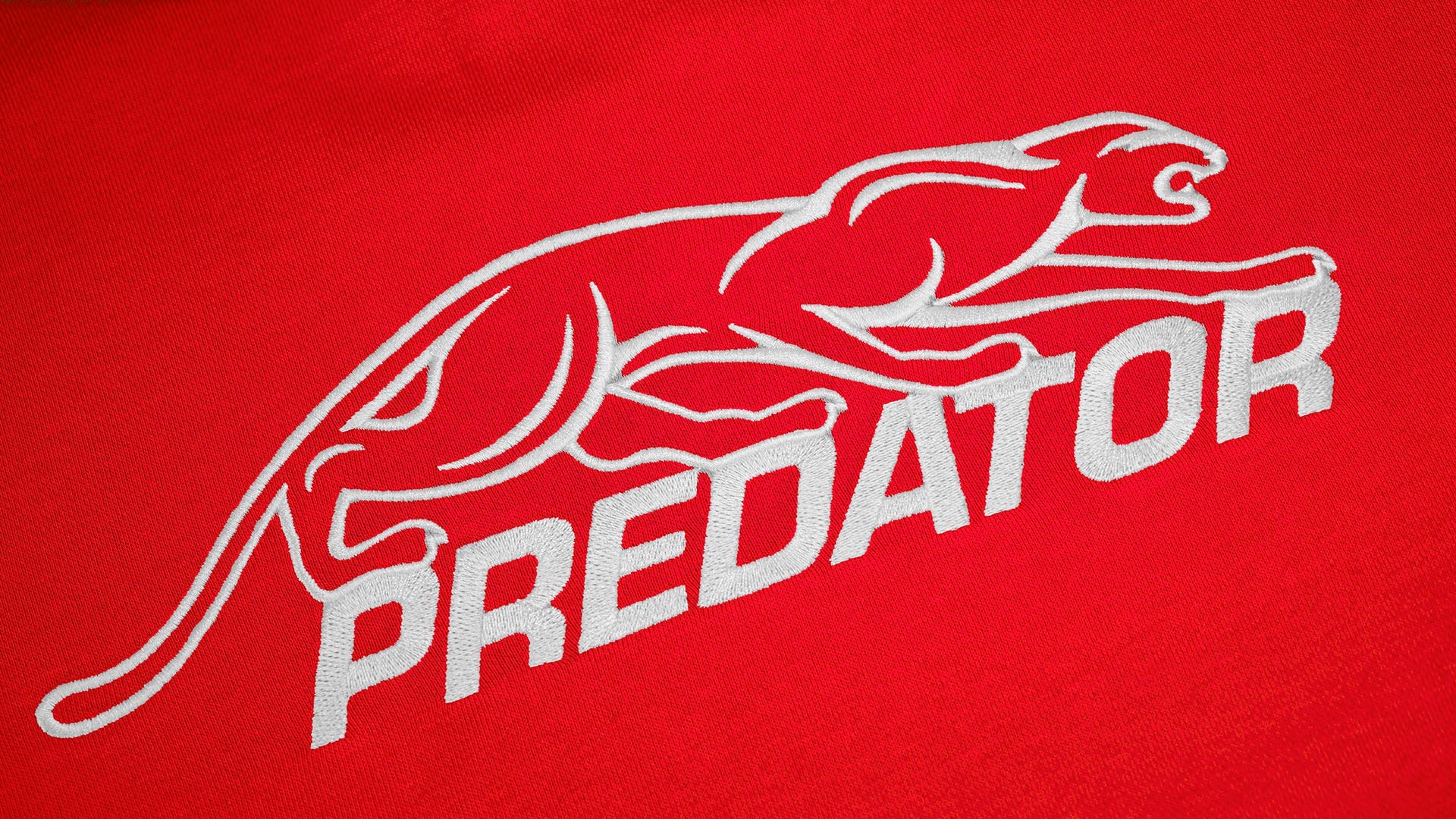 Predator Red Hoodie with Embroidered Logo