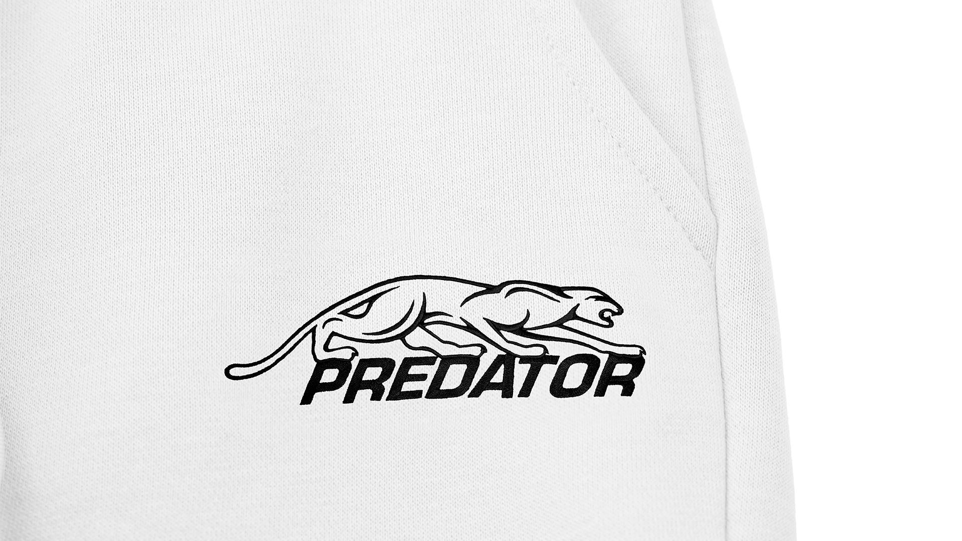 Predator White Joggers with Black Embroidered Logo