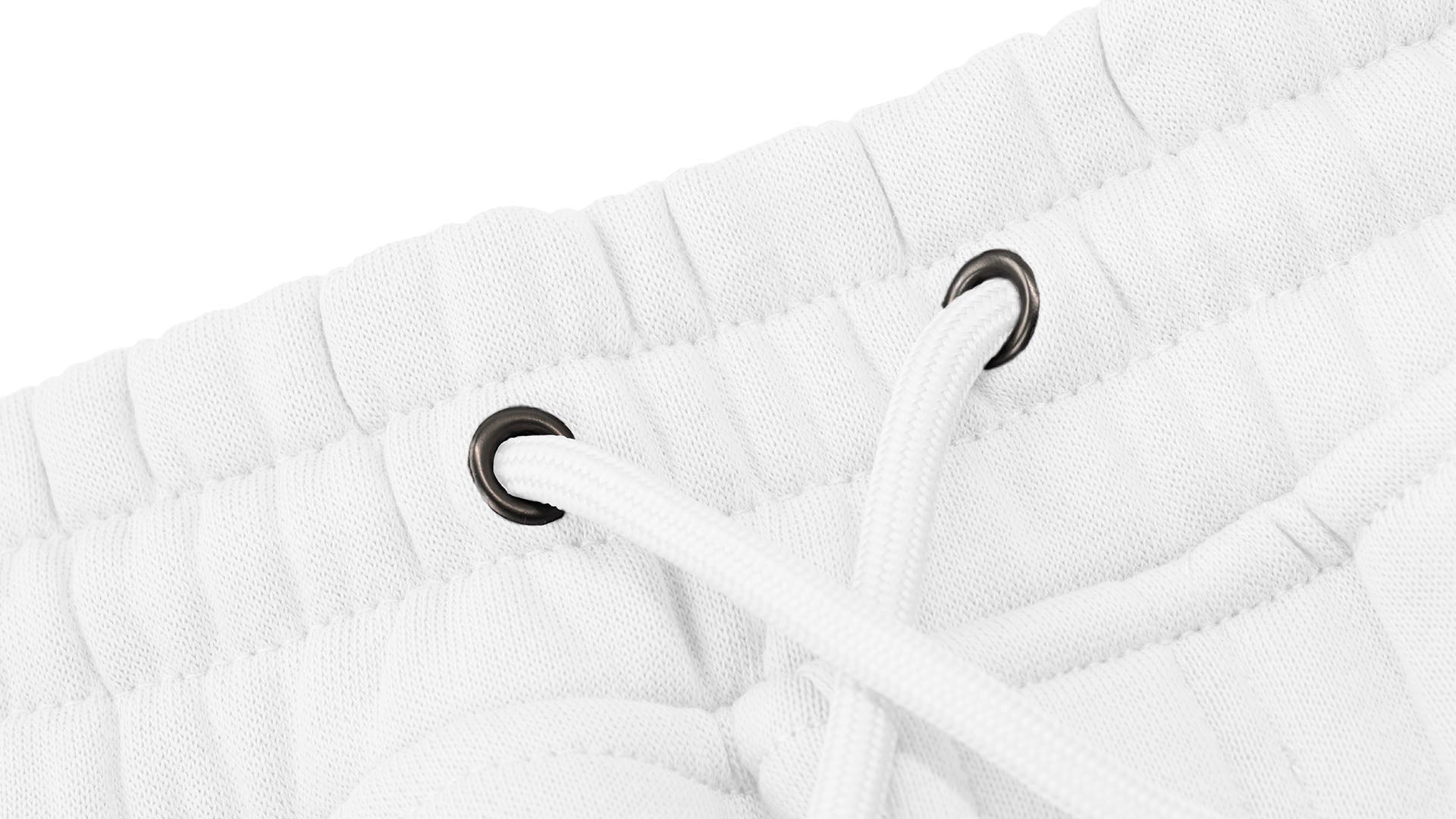 Predator White Joggers with Black Embroidered Logo