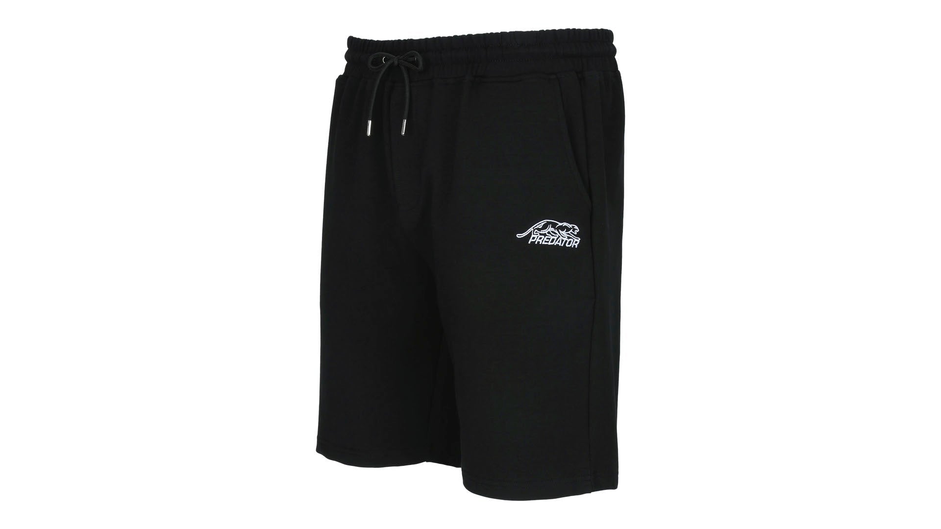 Predator Black Shorts with White Embroidered Logo