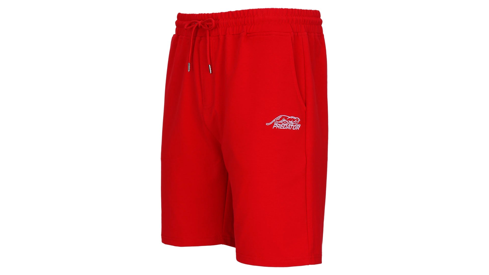 Predator Red Shorts with White Embroidered Logo