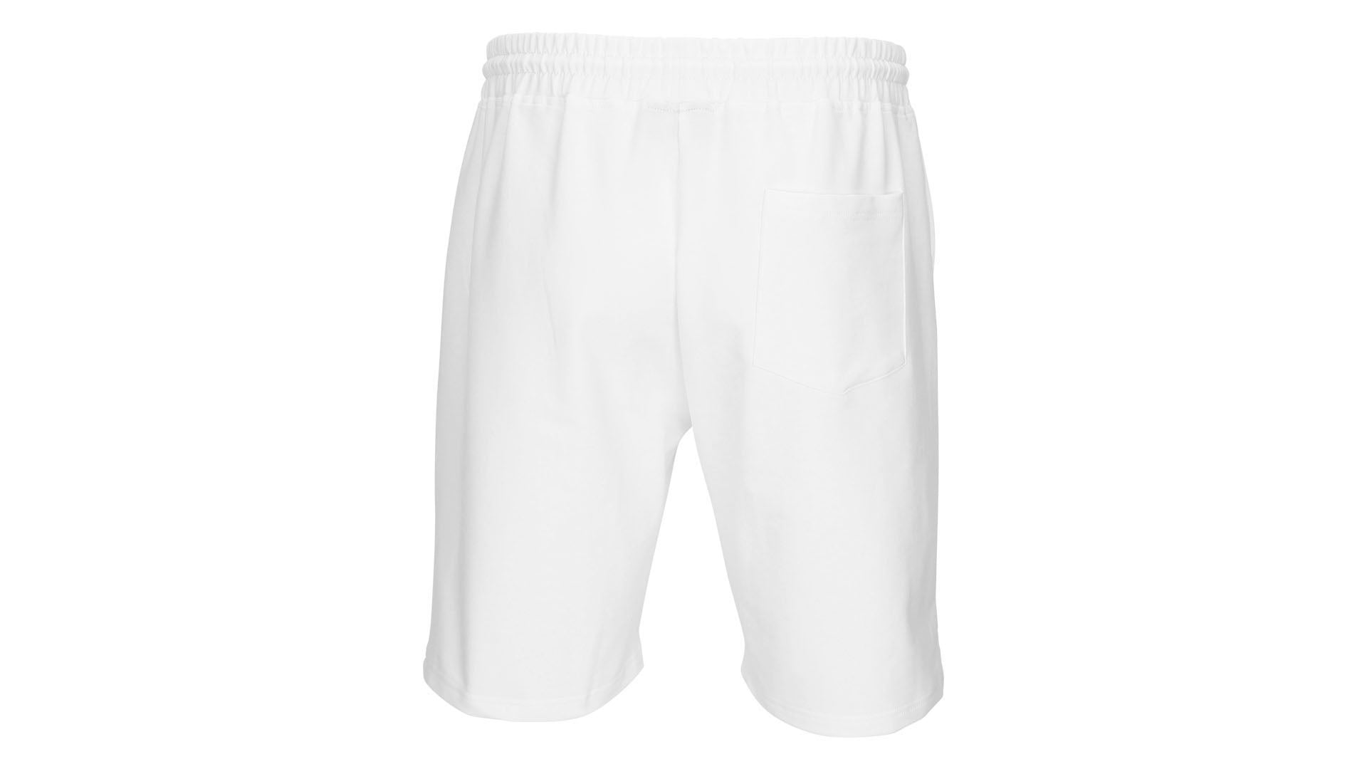 Predator White Shorts with Black Embroidered Logo