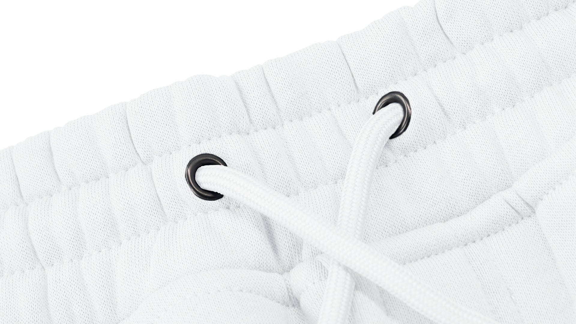 Predator White Shorts with Black Embroidered Logo