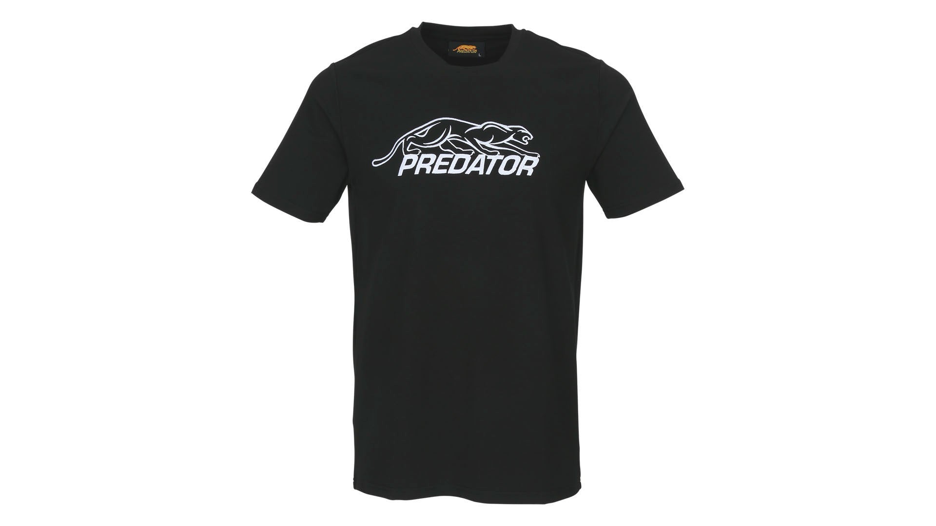 Predator Black T-Shirt with White Embroidered Logo