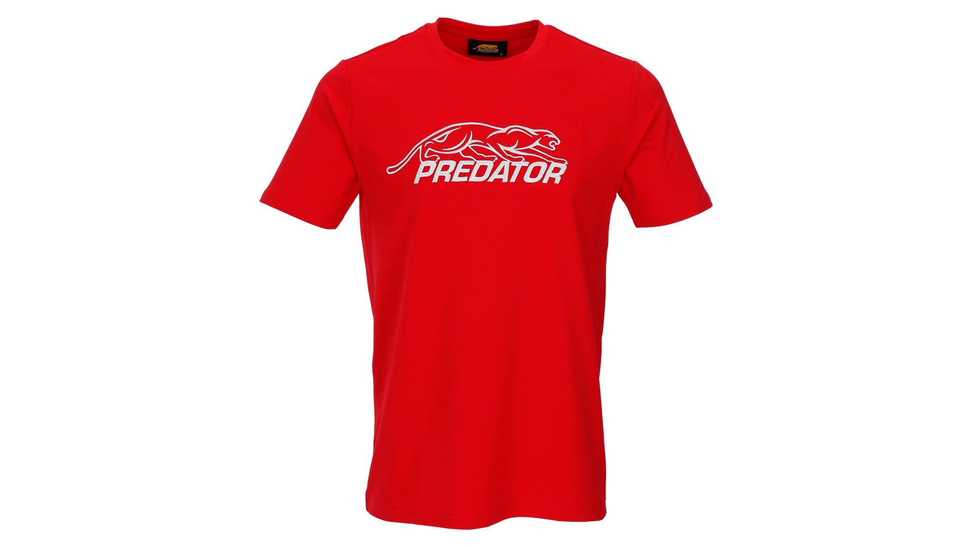 Predator Red T-Shirt with White Embroidered Logo