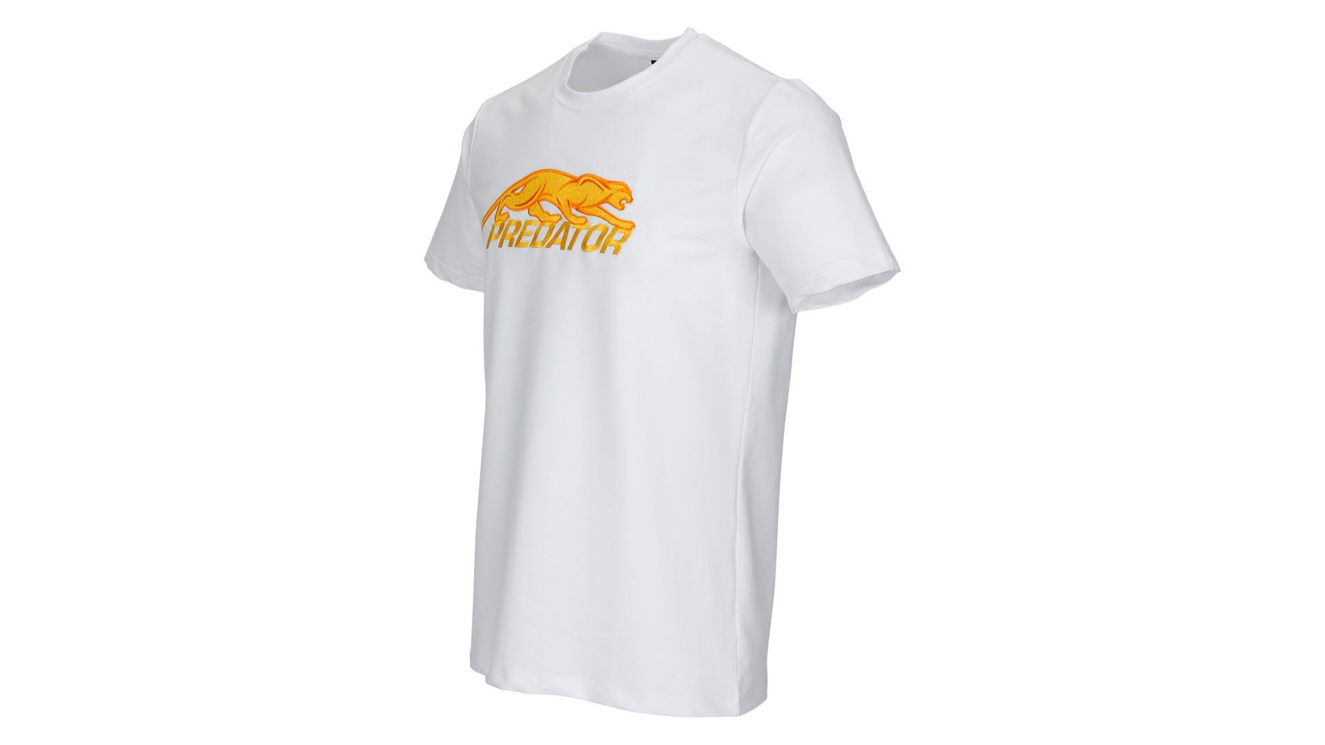 Predator White T-Shirt with Gold Embroidered Logo