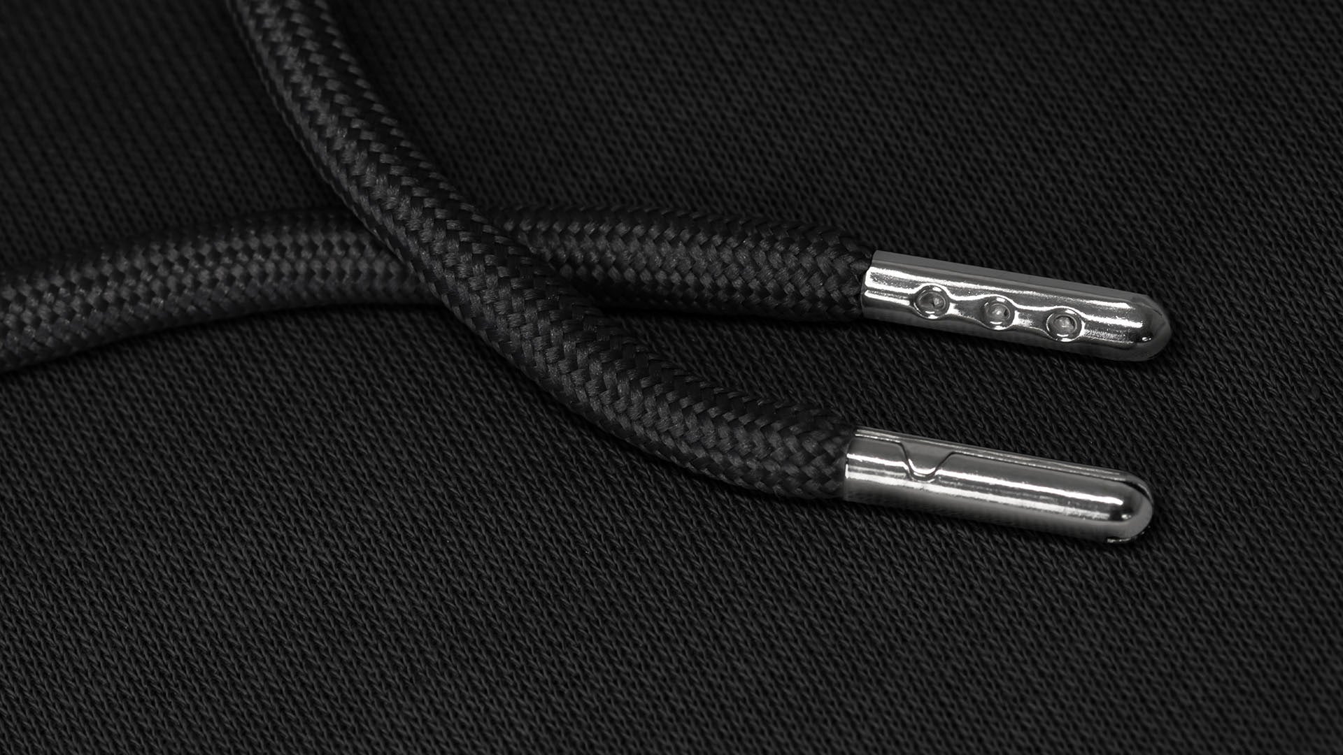 Predator Black Full-Zip Hoodie with White Embroidered Logo