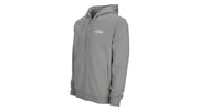 Predator Gray Full-Zip Hoodie with White Embroidered Logo