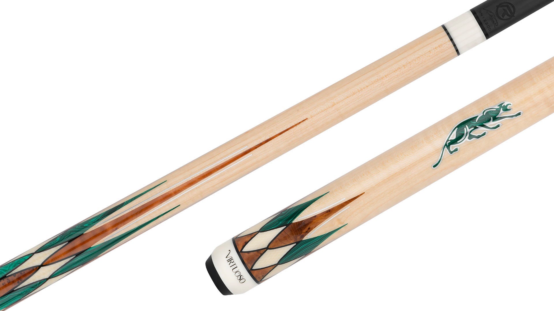 Predator Virtuoso Curly Maple/Malachite Green No Wrap Pool Cue | Billiard Pool Stick  | Official USA Site