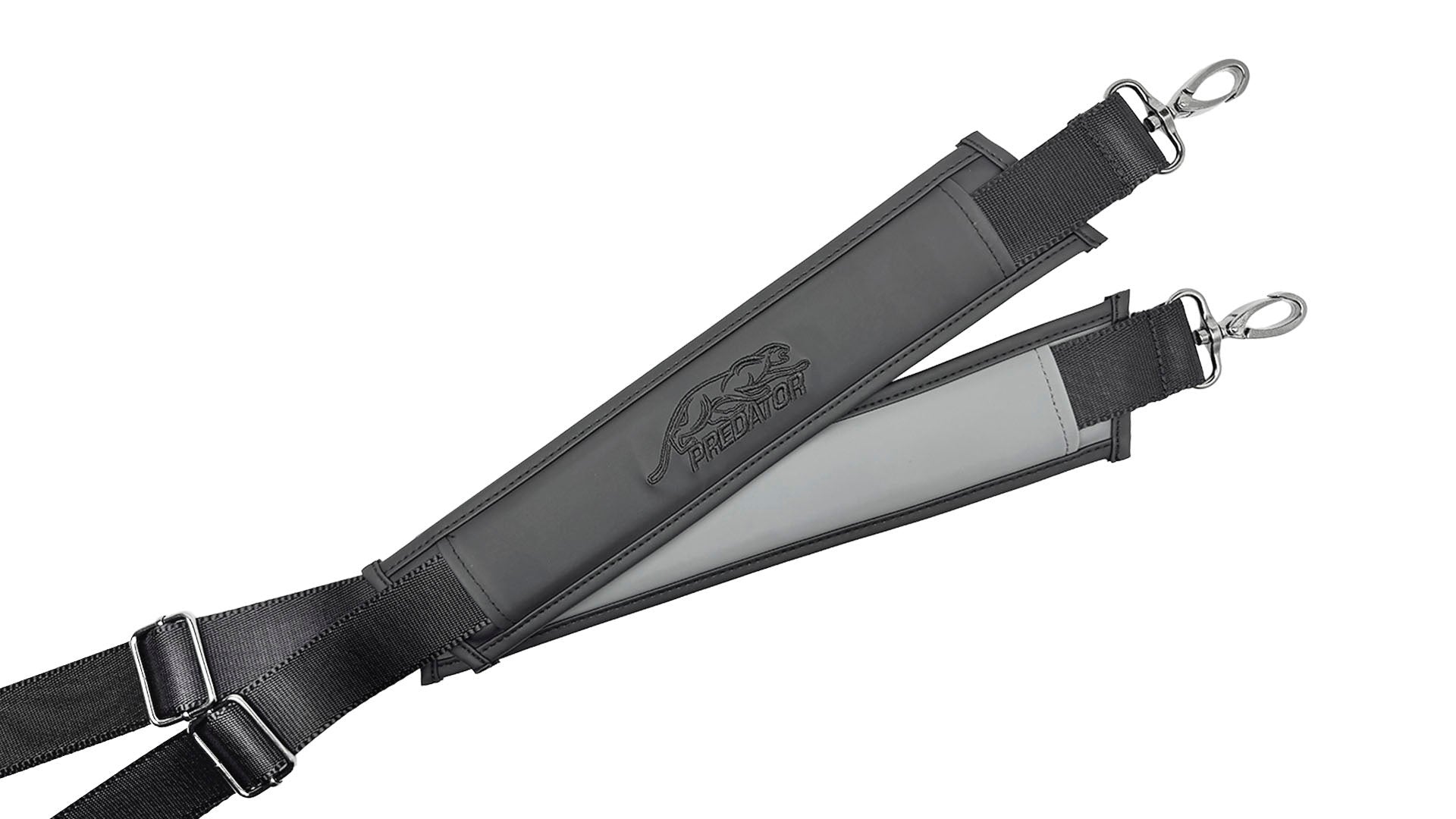 Predator Roadline Gray/Black Hard Cue Case - Double Straps - 2 Butts x 4 Shafts