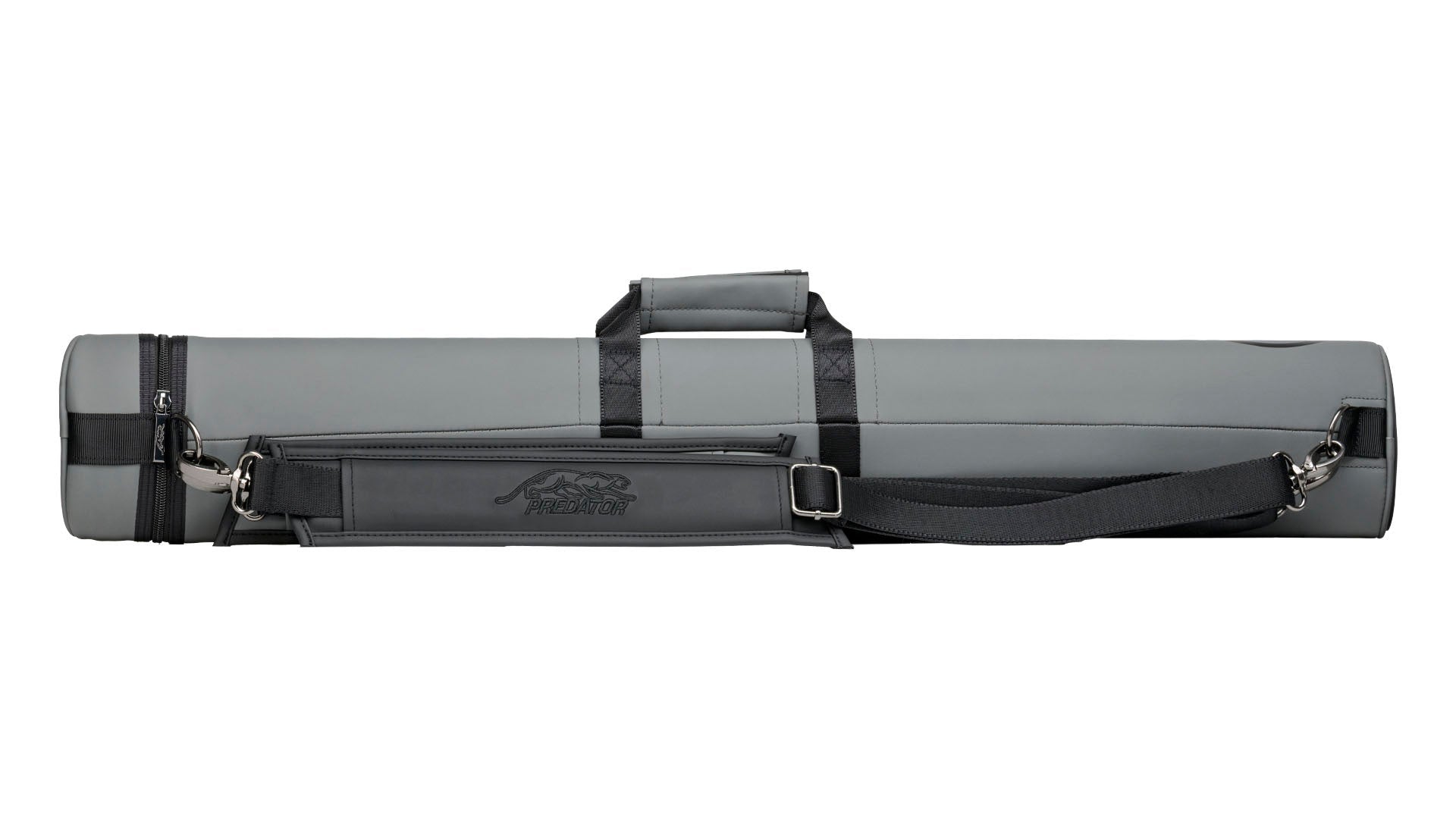 Predator Roadline Gray/Black Hard Cue Case - Double Straps - 2 Butts x 4 Shafts