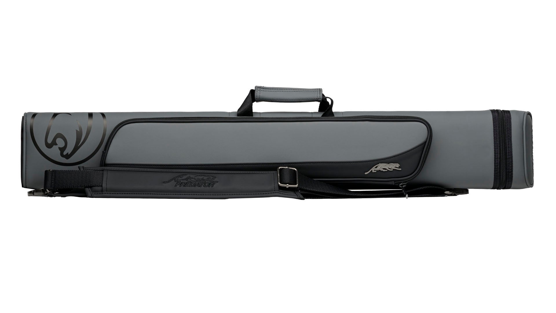 Predator Roadline Gray/Black Hard Cue Case - Double Straps - 3 Butts x 5 Shafts