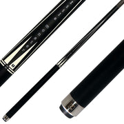 Little Monster LMPQ1SW No Wrap Play Cue with Carbon Fiber Shaft - Matte Black with White Points Graphic
