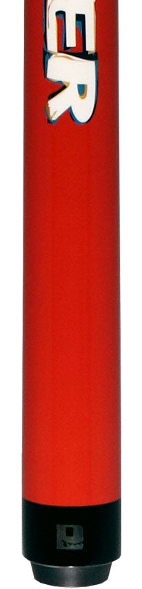 Little Monster LMCS No Wrap Play Cue with Carbon Fiber Shaft - White with Red Snake Graphic