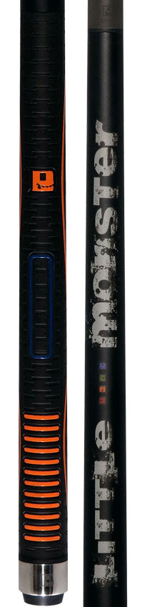Little Monster LMNBCL Sport Wrap Play Cue with Carbon Fiber Shaft - Matte Black with Gray Graphic