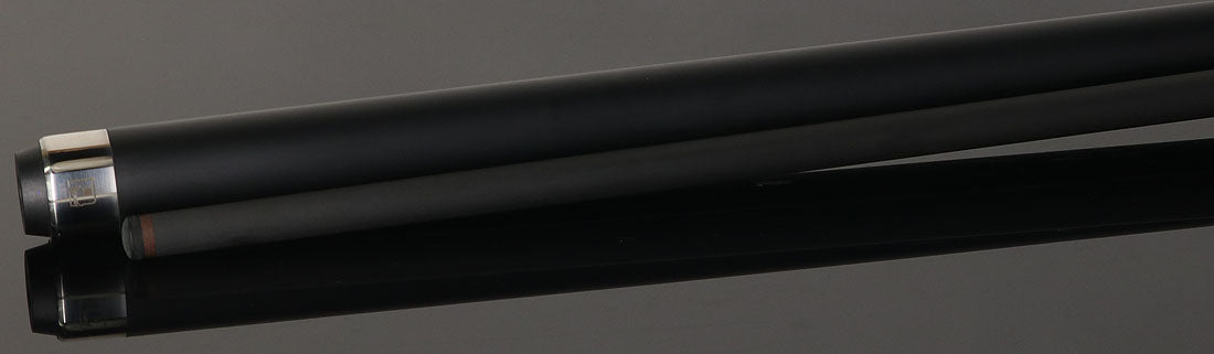 Little Monster LMPQ1SW No Wrap Play Cue with Carbon Fiber Shaft - Matte Black with White Points Graphic