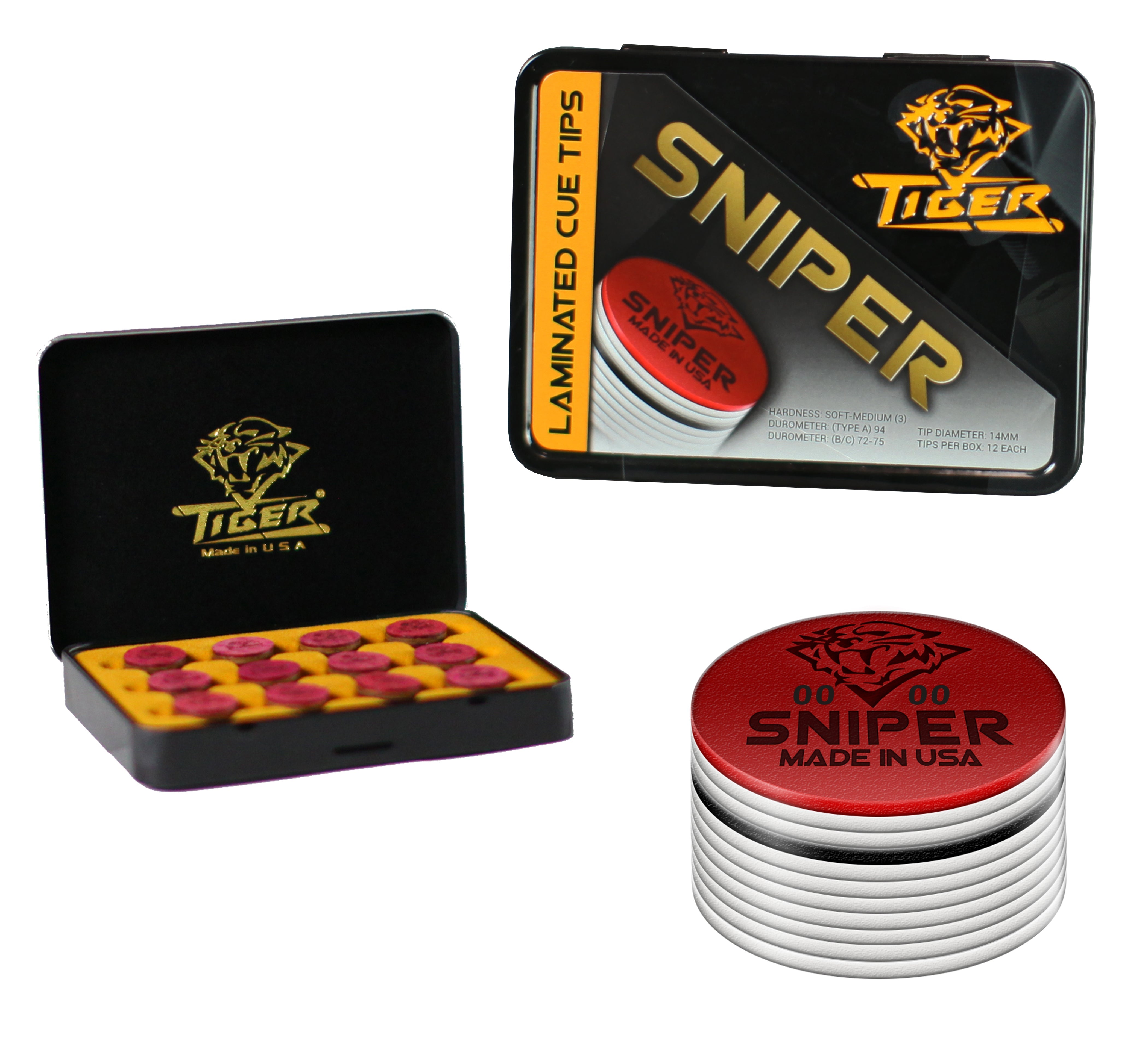 Tiger Sniper Laminated Cue Tip