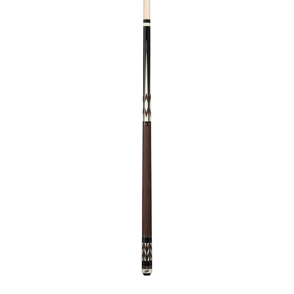 Dufferin Black & Brown Cue with Embossed Leather Wrap