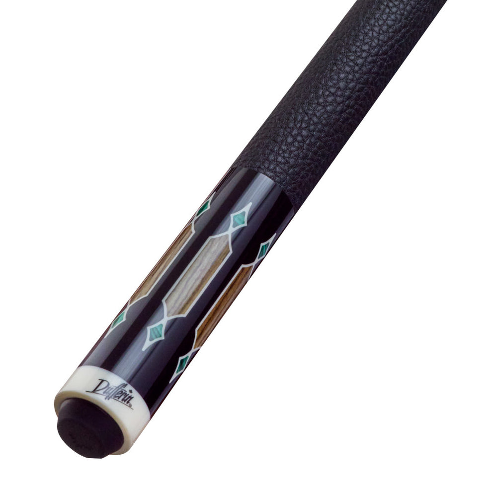 Dufferin Malachite Crown Cue with Embossed Leather Wrap
