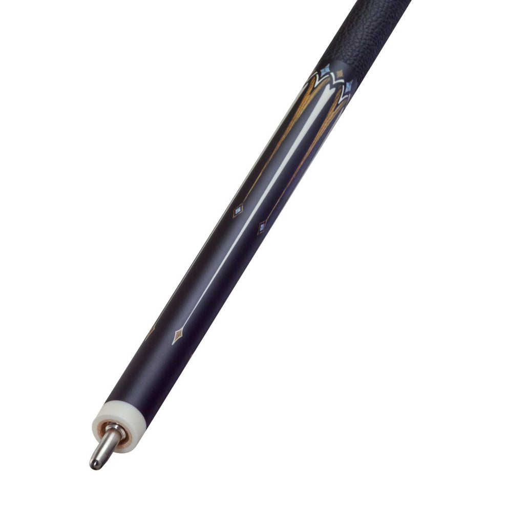 Dufferin Midnight Bocote Cross Cue with Embossed Leather Wrap