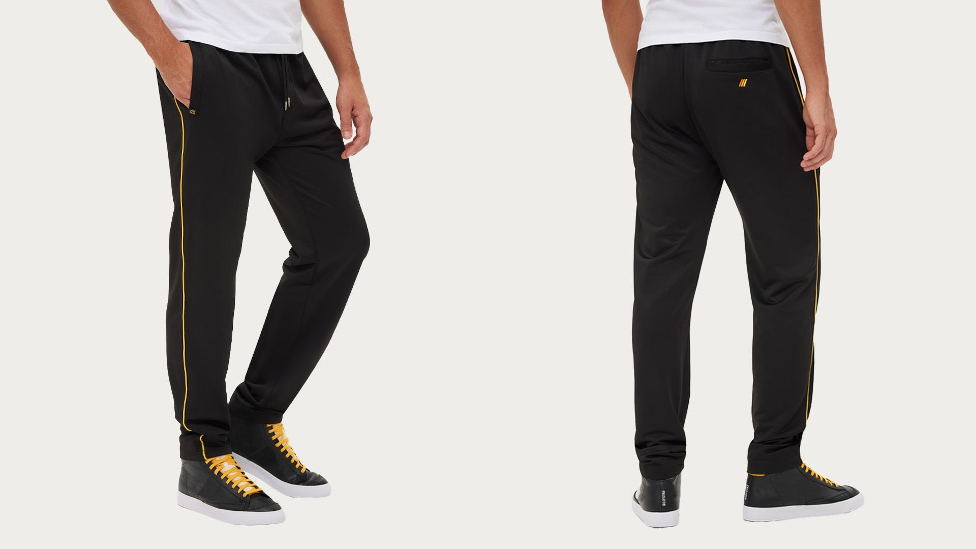 Predator Black and Yellow Jogger Pants