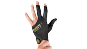 Predator Second Skin Black &amp; Yellow Billiard Glove with Closed Thumb - Left Hand