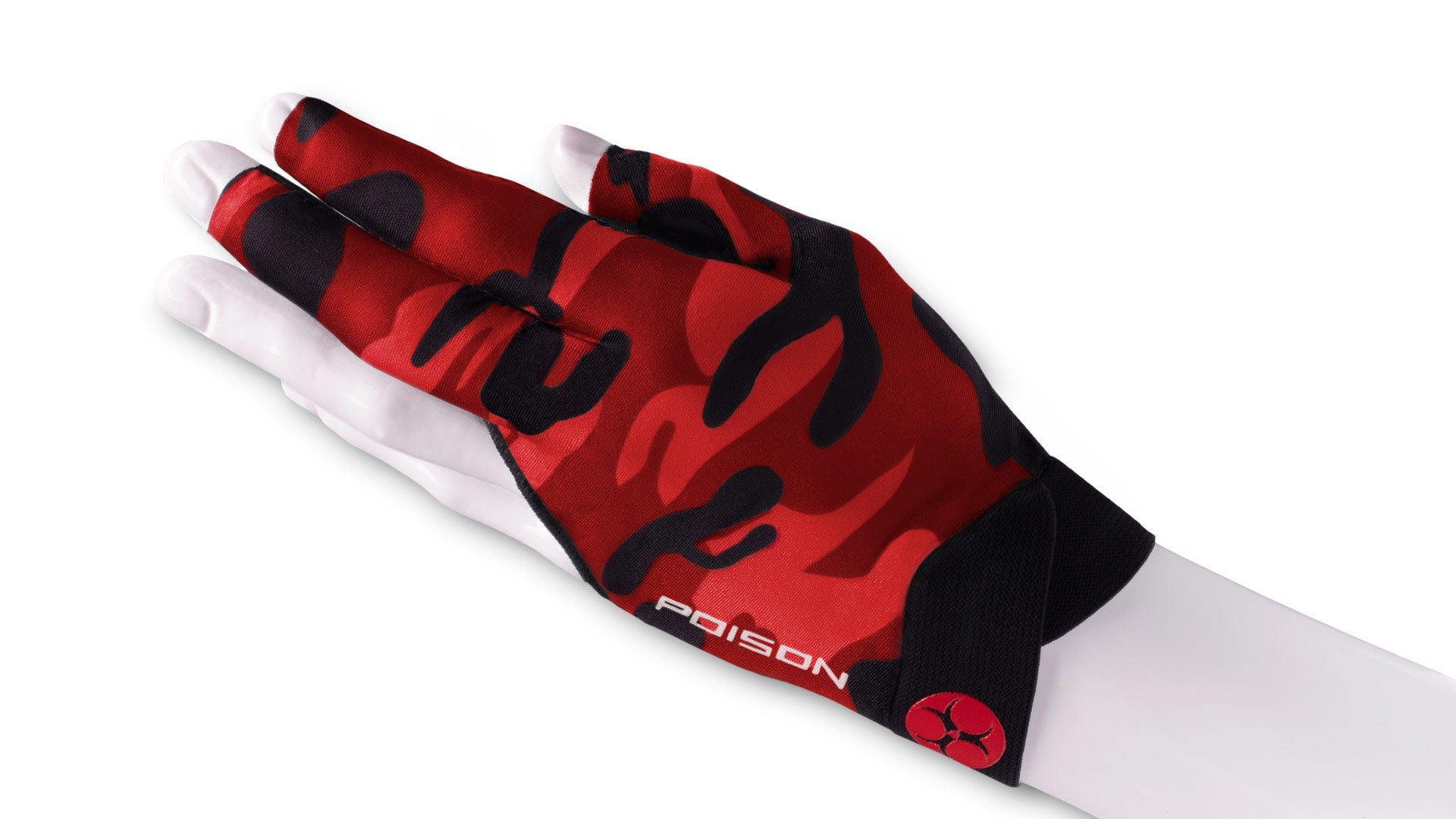 Poison Camo Red Left Hand Billiard Glove