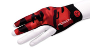 Poison Camo Red Left Hand Billiard Glove