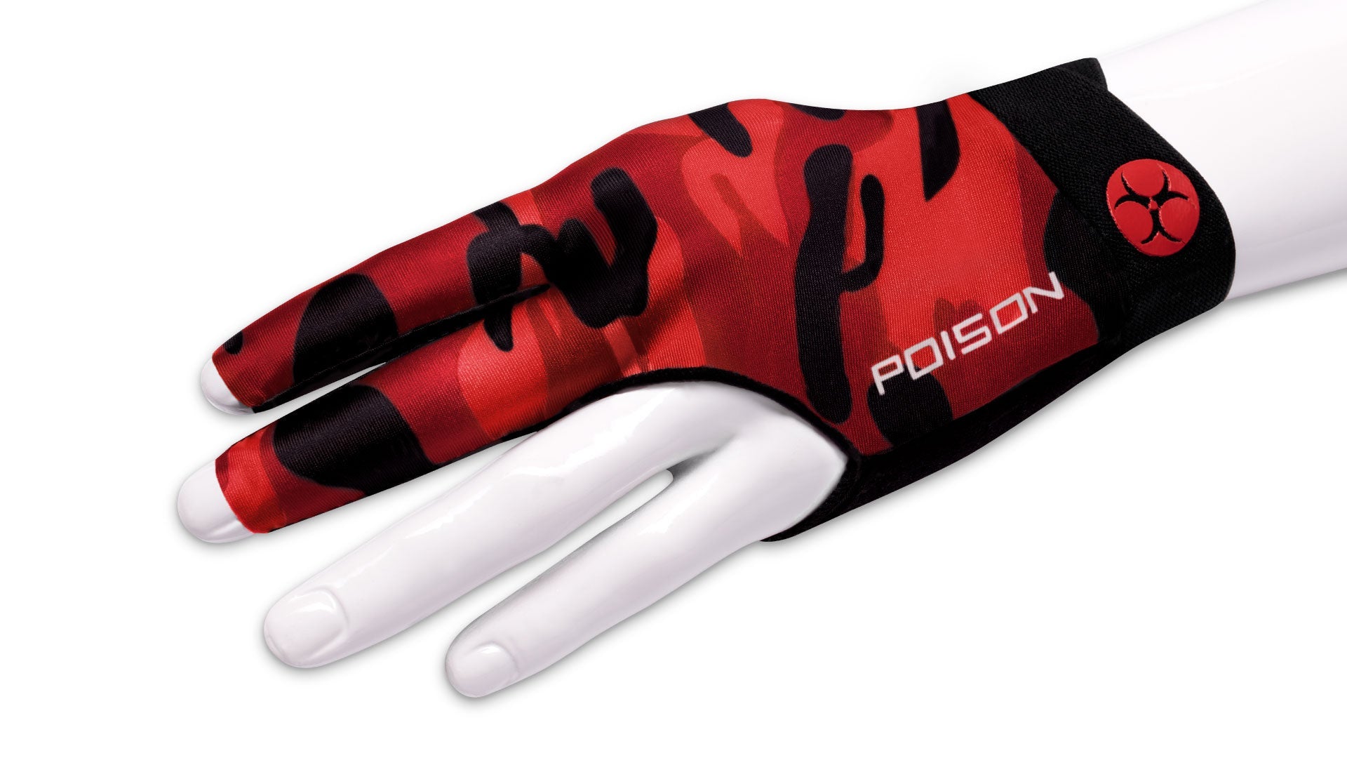 Poison Camo Red Left Hand Billiard Glove