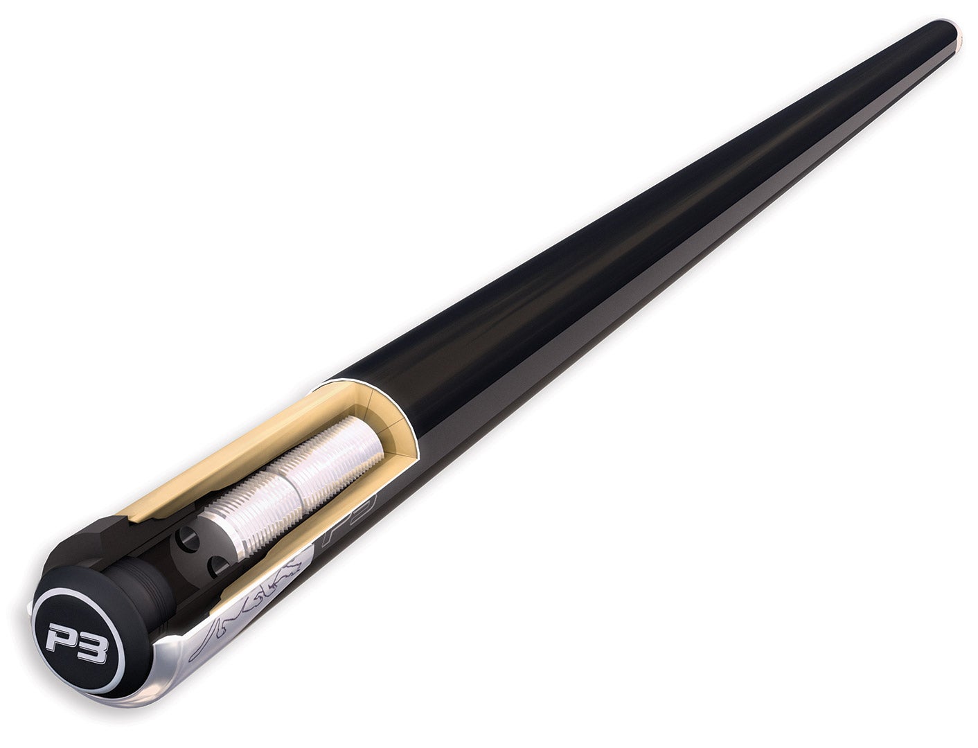 Predator Black P3 Pool Cue Stick with No Wrap  | Official USA Site