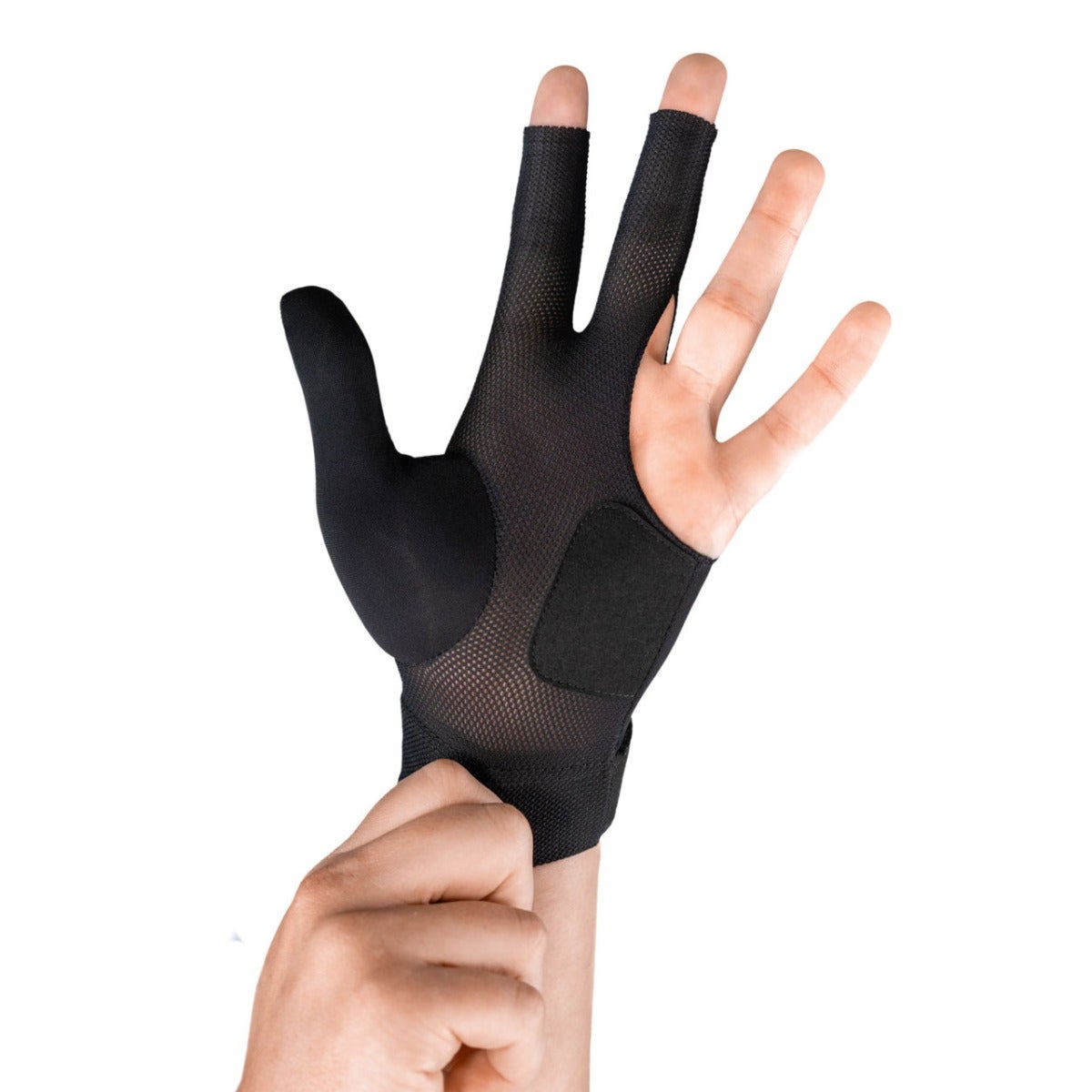 Predator Second Skin Black &amp; Yellow Billiard Glove with Closed Thumb - Left Hand